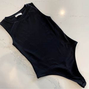 Aritzia Babaton Contour Muscle Tank Black Bodysuit